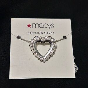 Macy's Sterling Silver Heart Necklace